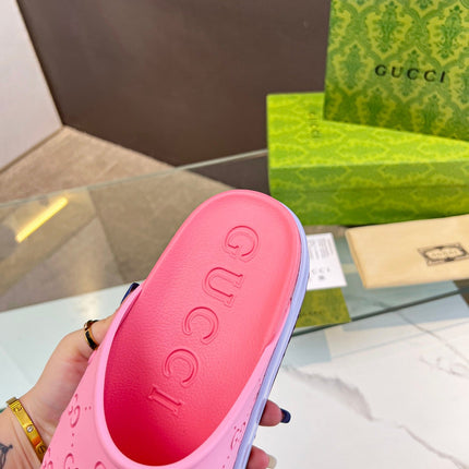 PLATFORM SANDALS IN BABY PINK MONOGRAM IMPORTED TPU