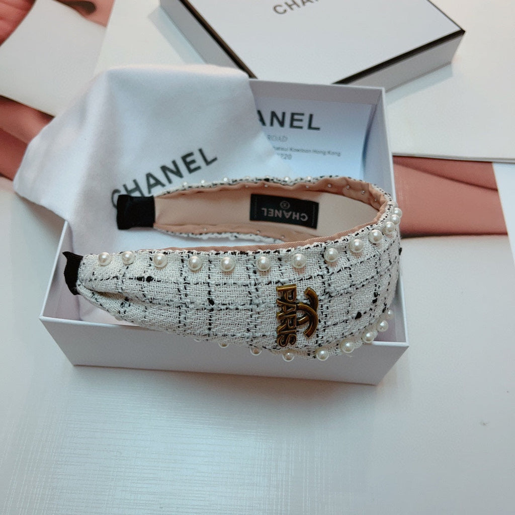 WHITE TWEED HAIRBAND 875864