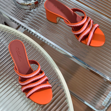 LP SPRIGHTLY CHARMS MID-SANDAL BURNT ORANGE CALFSKIN