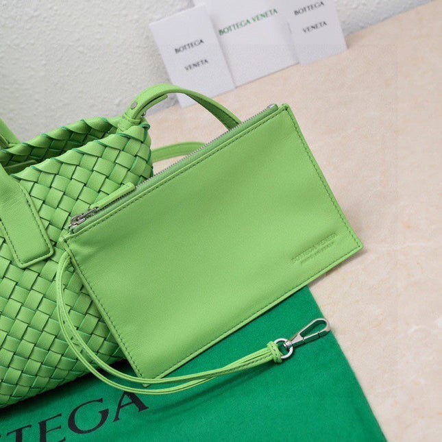 Mini Cabat 20cm Green Lambskin Ghw