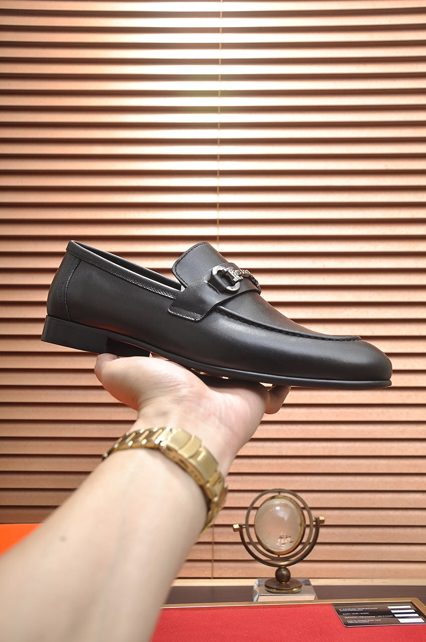 HM HORSEBIT LOAFER BLACK CALFSKIN