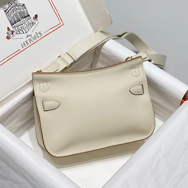 HM JYPSIERE SHOULDER BAG 23 IN BEIGE CALFSKIN GOLD HARDWARE