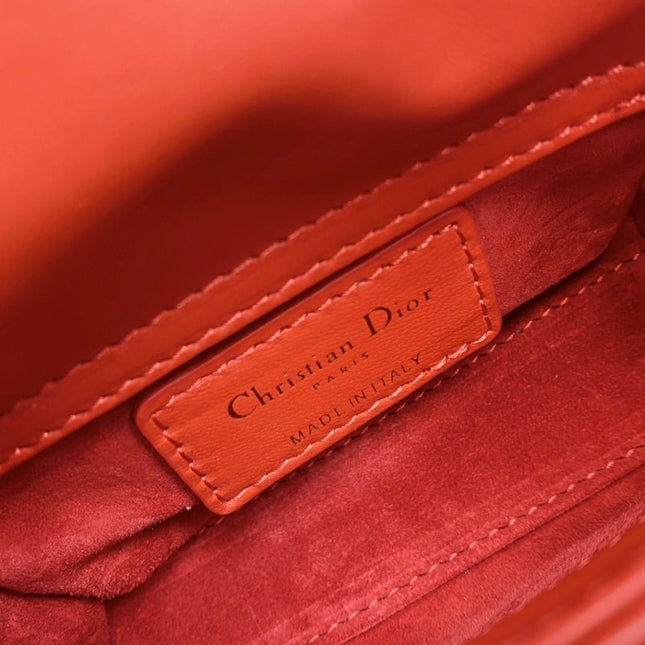 MICRO LADY 12 BAG IN SCARLET RED LAMBSKIN