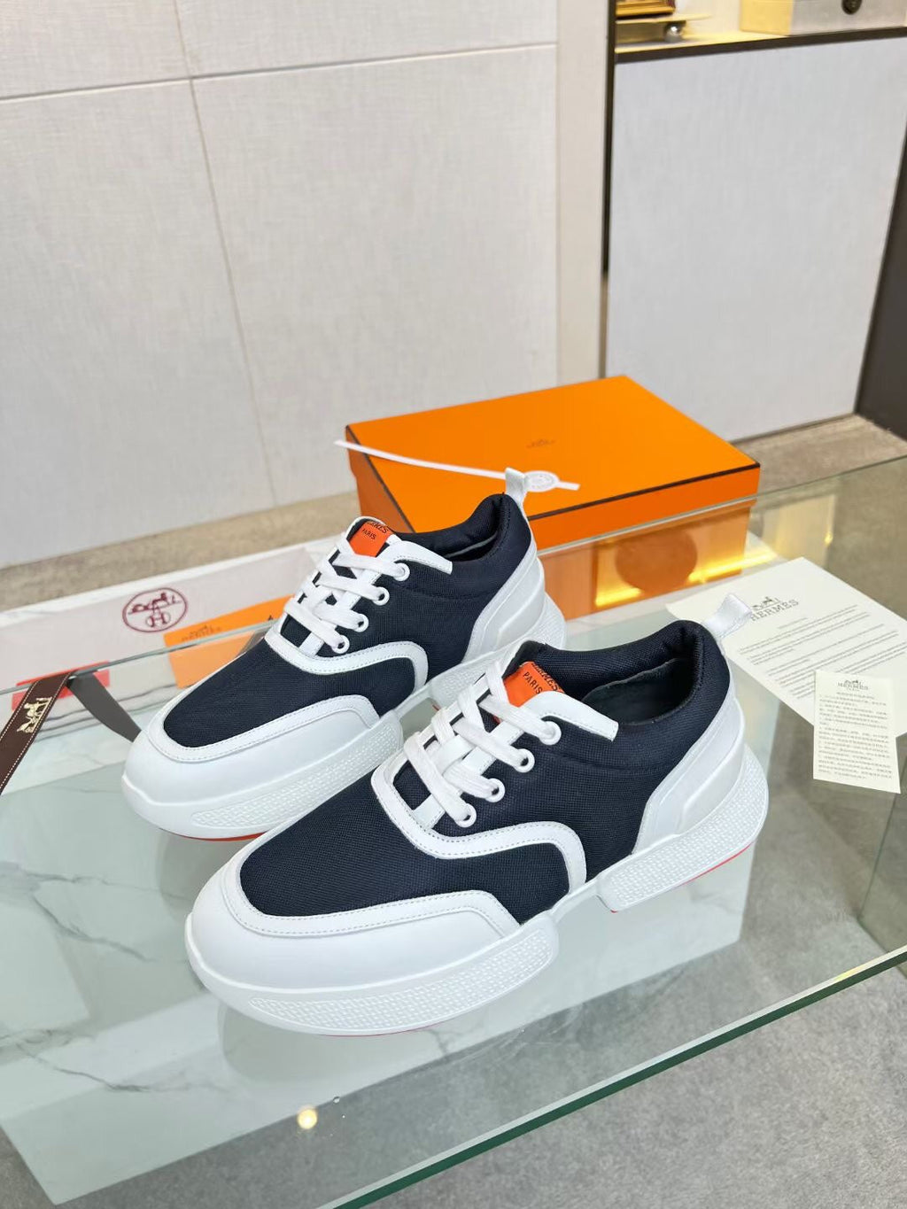 GIGA SNEAKER CHARCOAL BLUE CALFSKIN