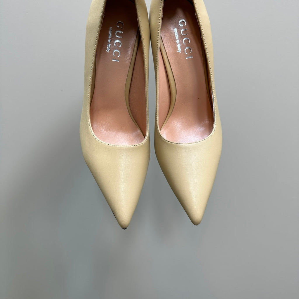 GG 105 BASIC HIGH HEEL CREAM LAMBSKIN