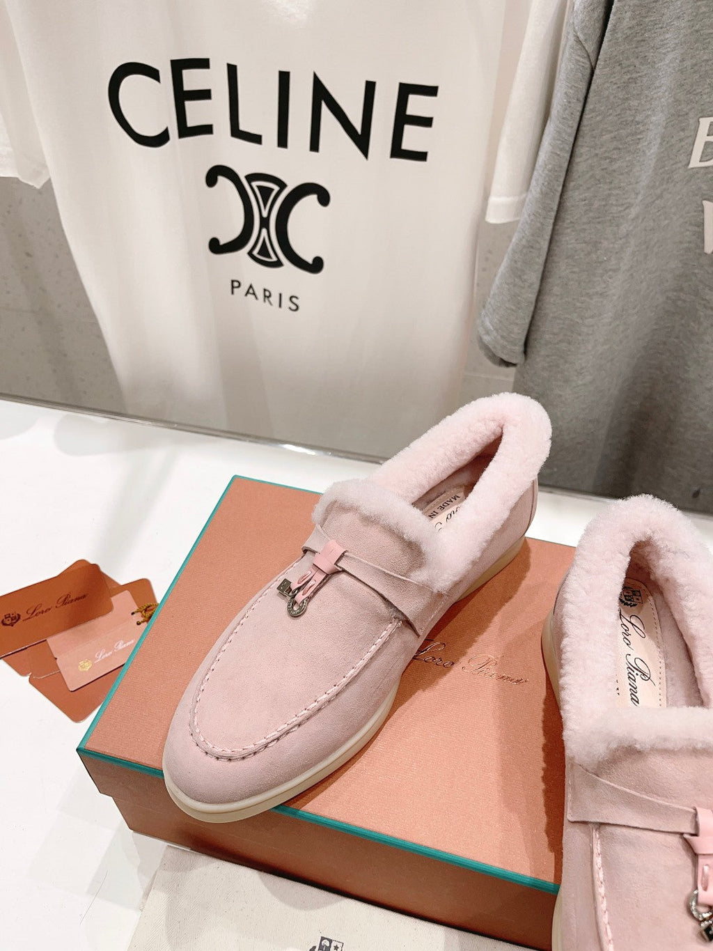 LP SUMMER CHARMS WALK LOAFERS LIGHT PINK FLEECE