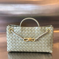 SMALL ANDIAMO 29 IN ECRU BEIGE LAMBSKIN