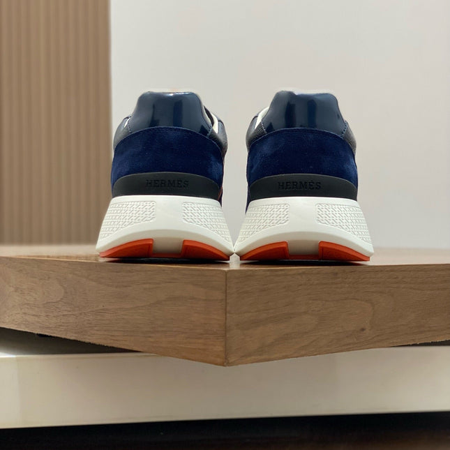 HM HOGAN SNEAKER NAVY CALFSKIN AND SUEDE