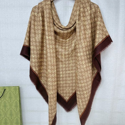 GUCCI 25S SCARF 140 IN CASHMERE 740366