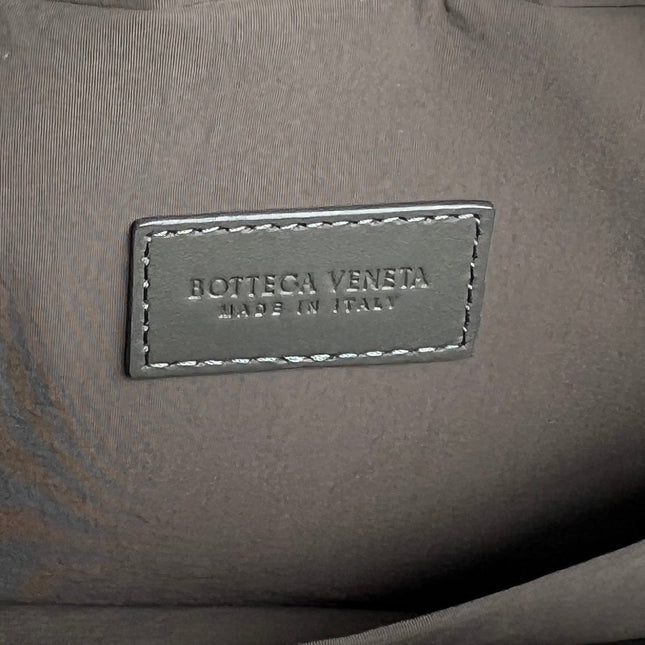 INTRECCIATO CLUTCH 26 IN CORDUROY GRAY CALFSKIN