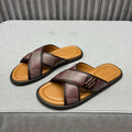 LV VENICE MULE SANDALS CARAMEL BROWN