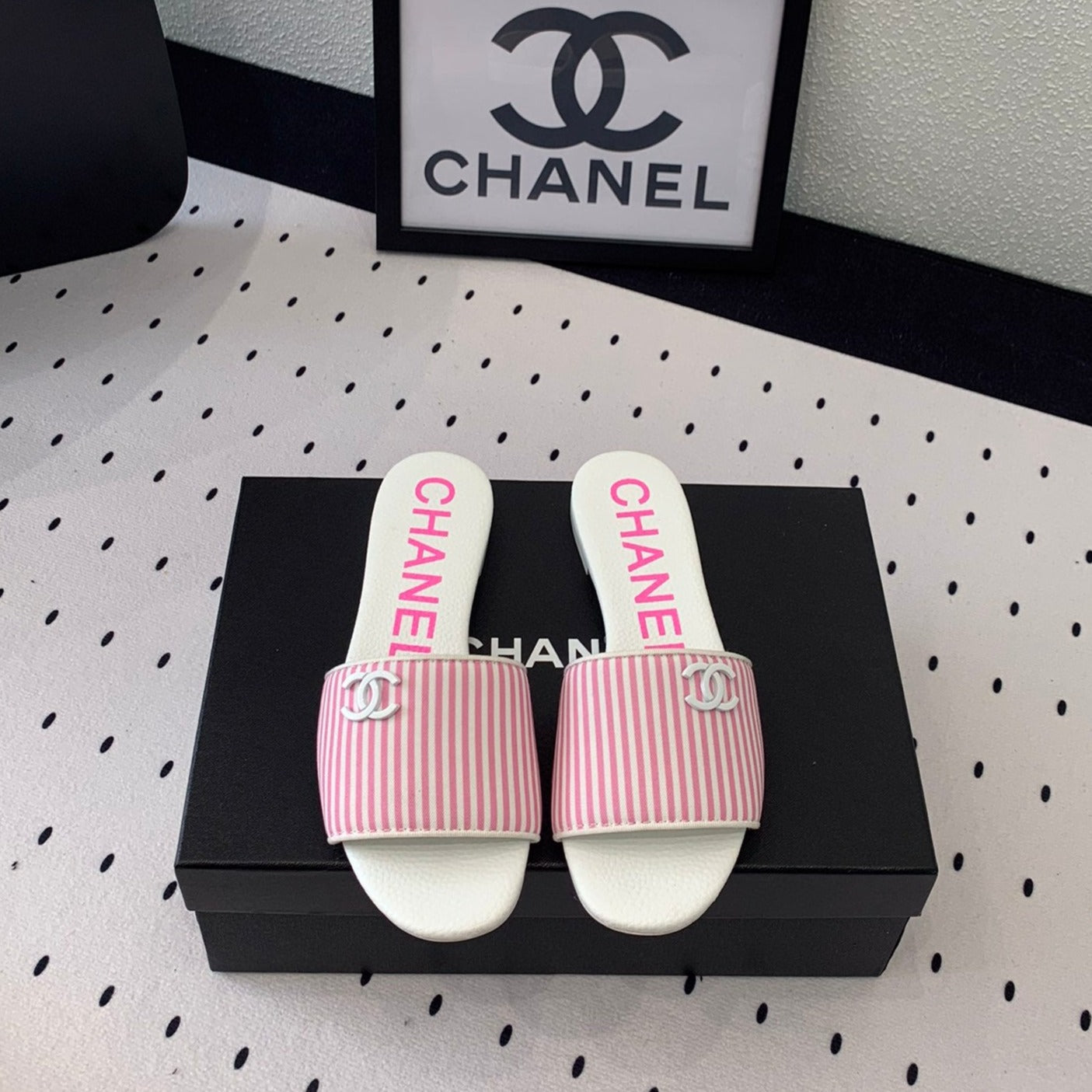 MULES pink LAMBSKIN
