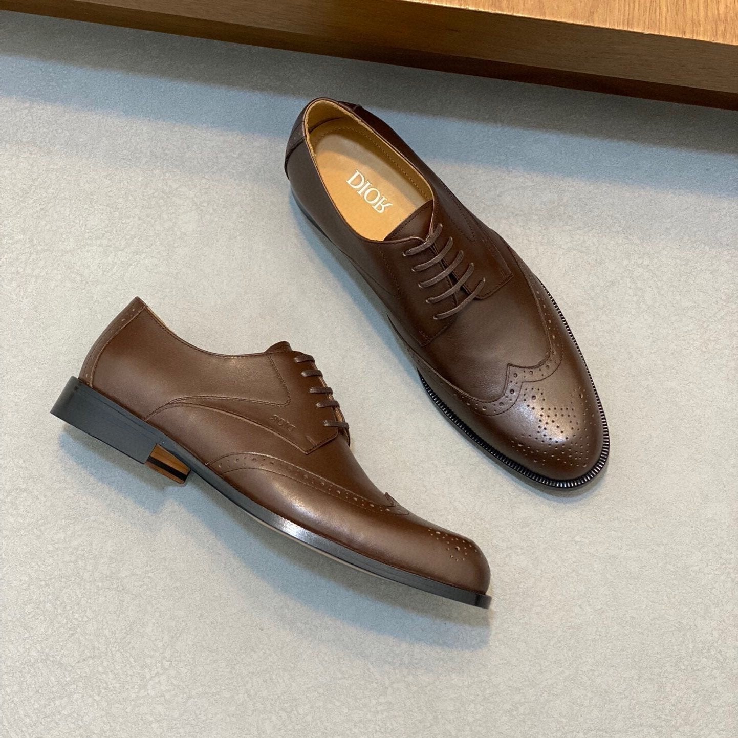 CD POINED TOE LONDON OXFORD CEDAR CALFSKIN