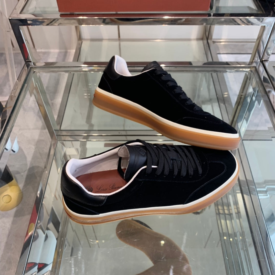 LP TENNIS WALK SNEAKERS BLACK SUEDE