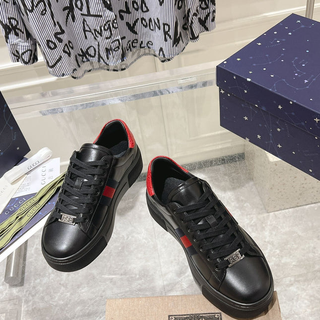 GG ACE 30 SUPREME TRAINER BLACK CALFSKIN