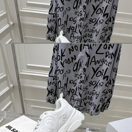 DIOR 25S CHRONO SNEAKER 45MM IN MESH WITH WHITE CALFSKIN