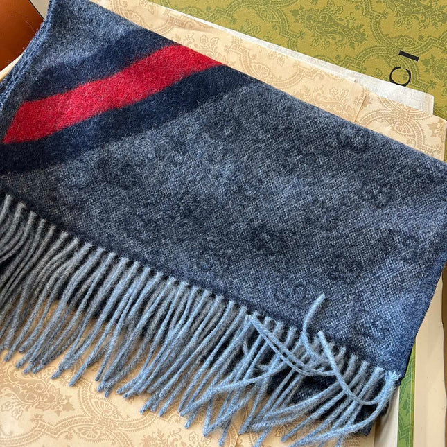 GUCCI 25S SCARF 190 IN WOOL 636372