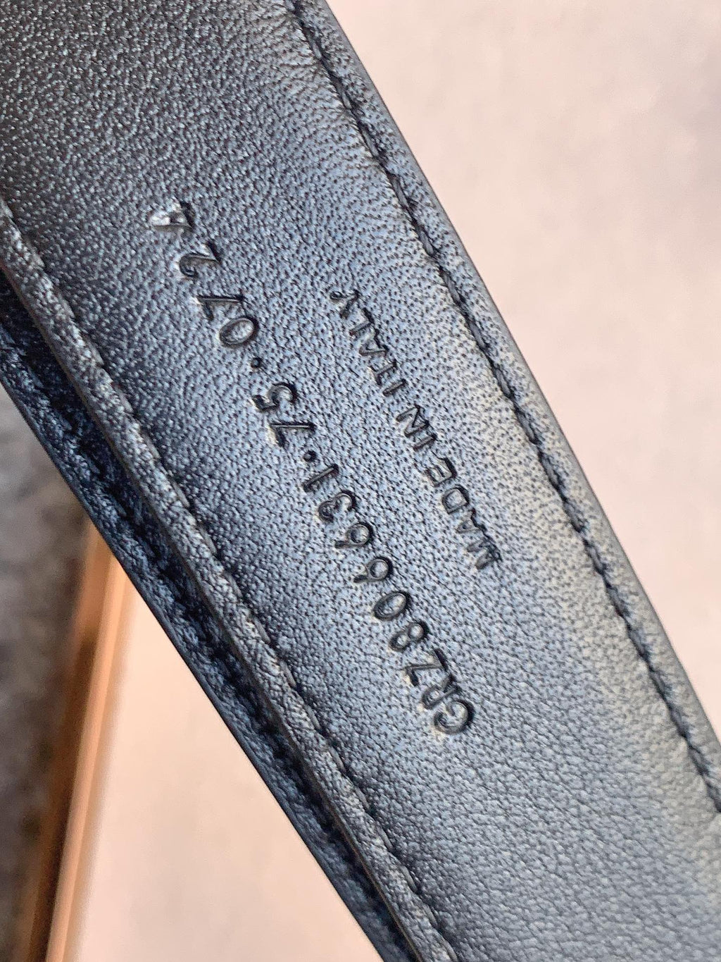 YSL 25S BELT 24 MM IN BLACK CALFSKIN STYLE 1 529687