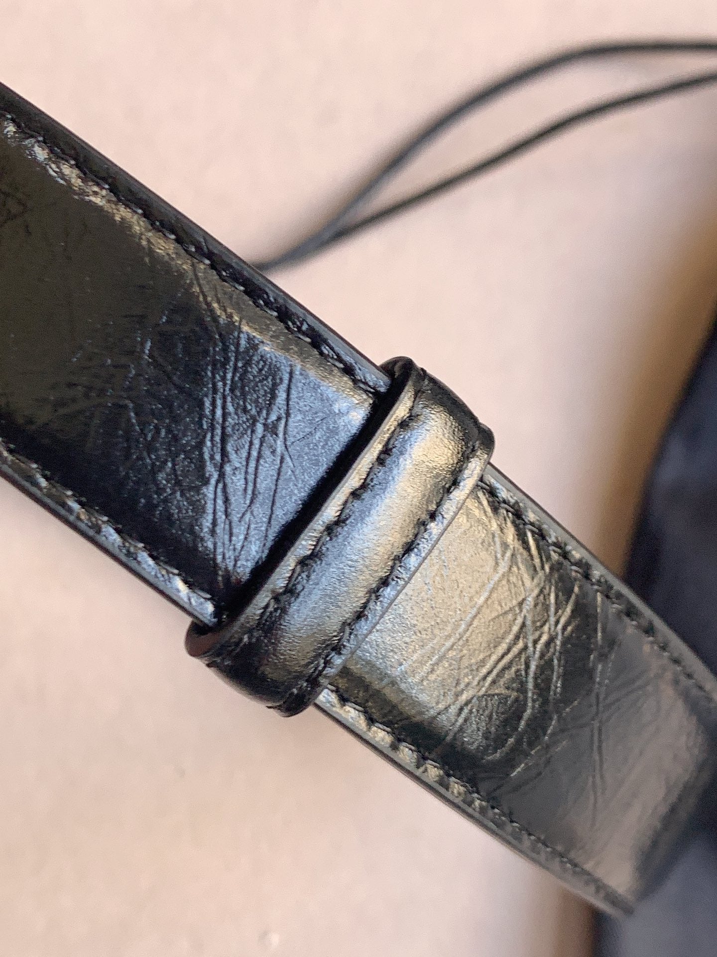 YSL 25S BELT 24 MM IN BLACK CALFSKIN STYLE 1 529687