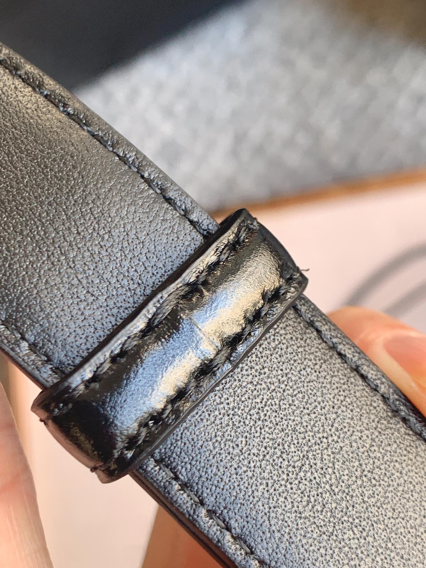YSL 25S BELT 24 MM IN BLACK CALFSKIN STYLE 1 529687