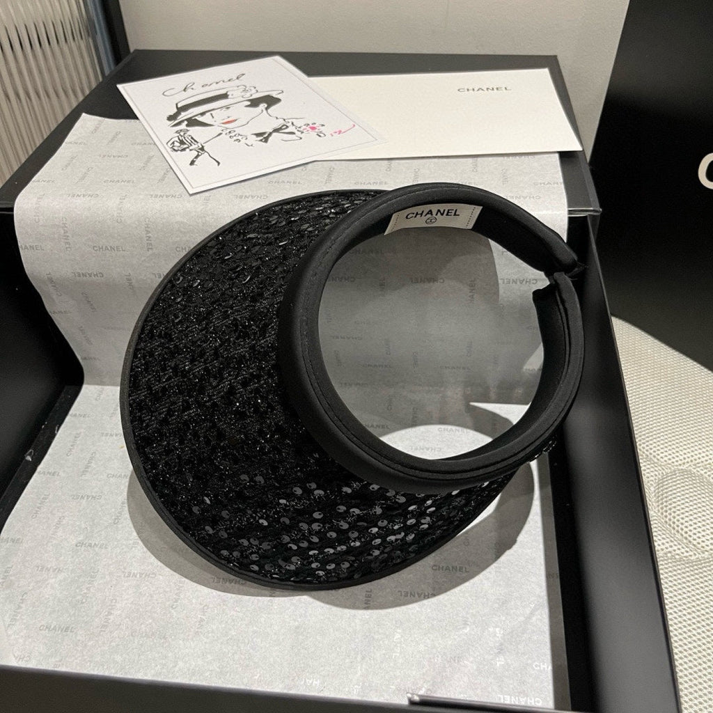 CC SUN HAT MODEL BLACK WITH SEQUINS 673928