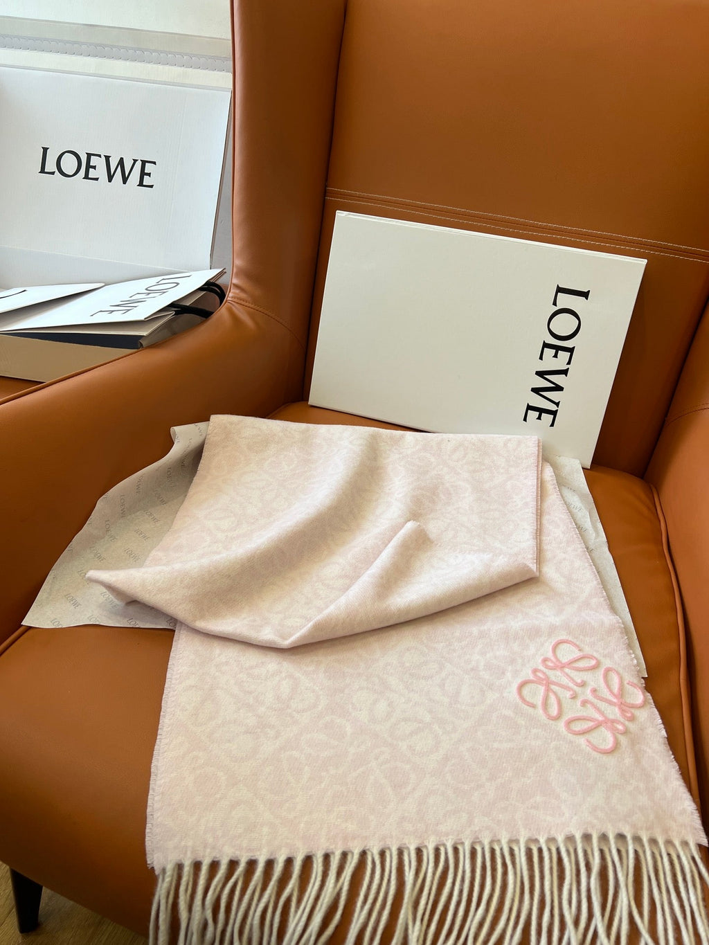 LOEWE 25S SCARF 180 IN WOOL CASHMERE 852840