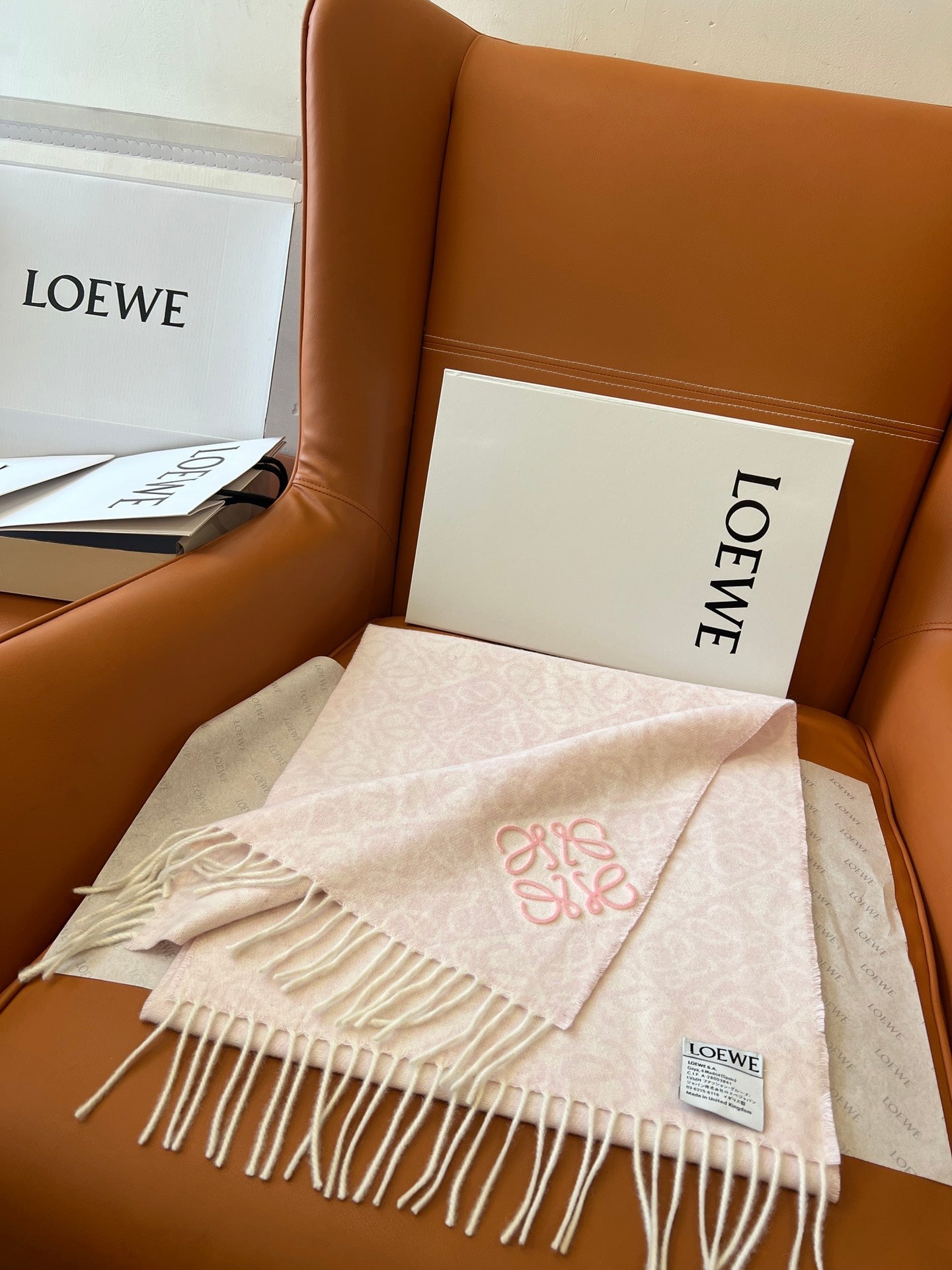 LOEWE 25S SCARF 180 IN WOOL CASHMERE 852840