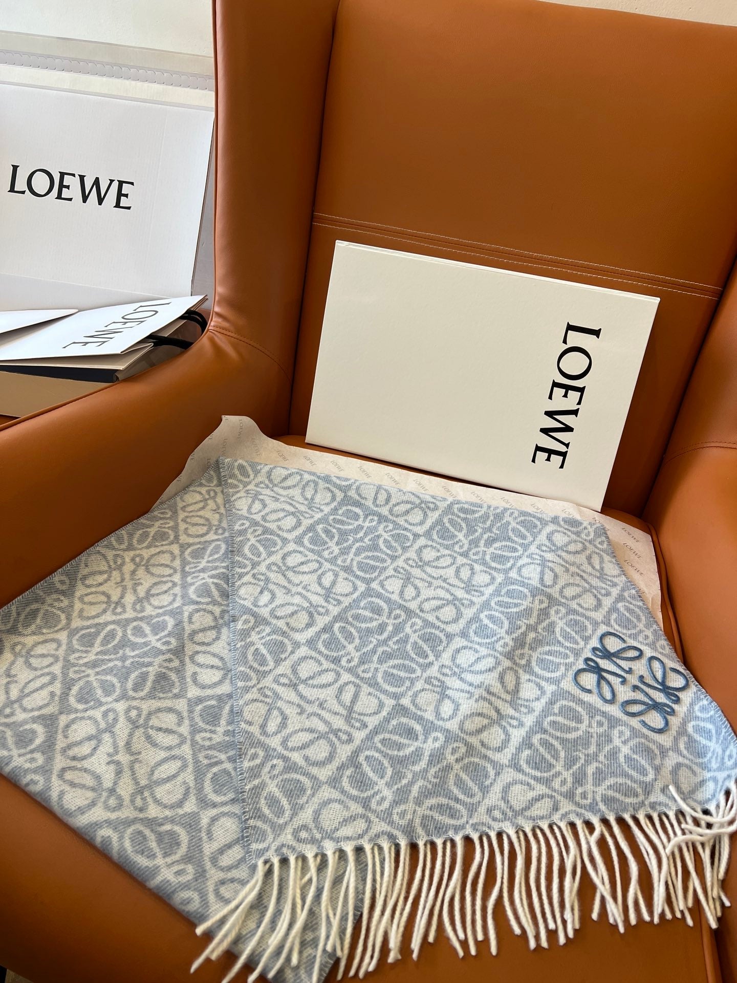 LOEWE 25S SCARF 180 IN WOOL CASHMERE 852841