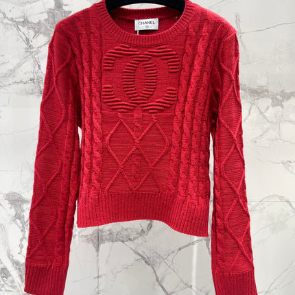 CHANEL 26S LONG-SLEEVE CREWNECK SWEATER 666