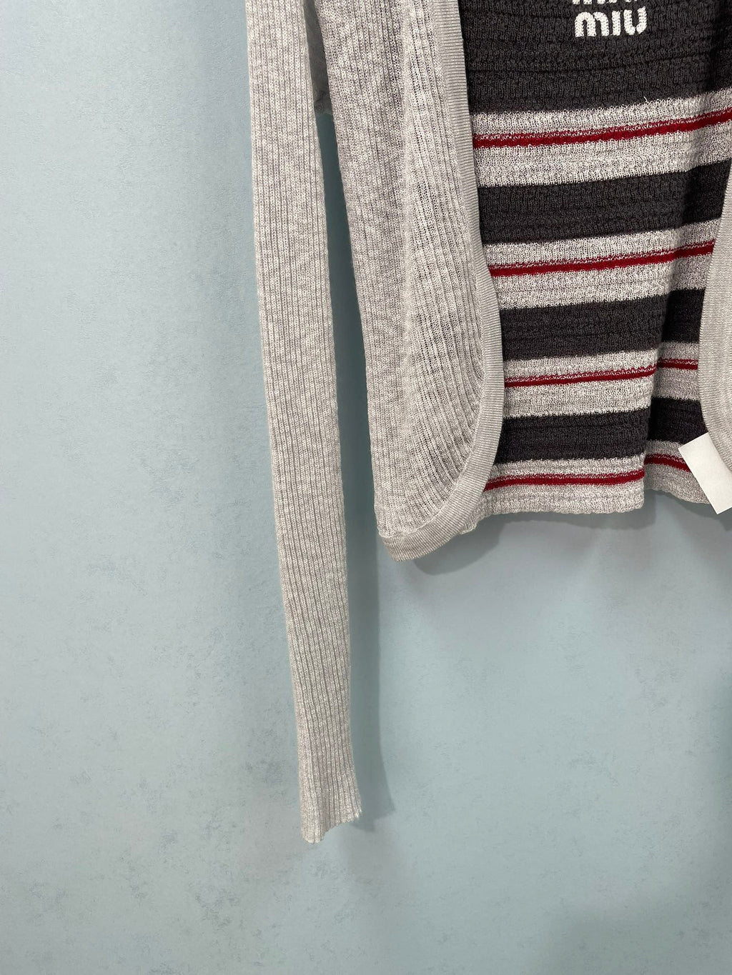 MIUMIU 26S KNIT CAMISOLE WITH CARDIGAN SET 1164