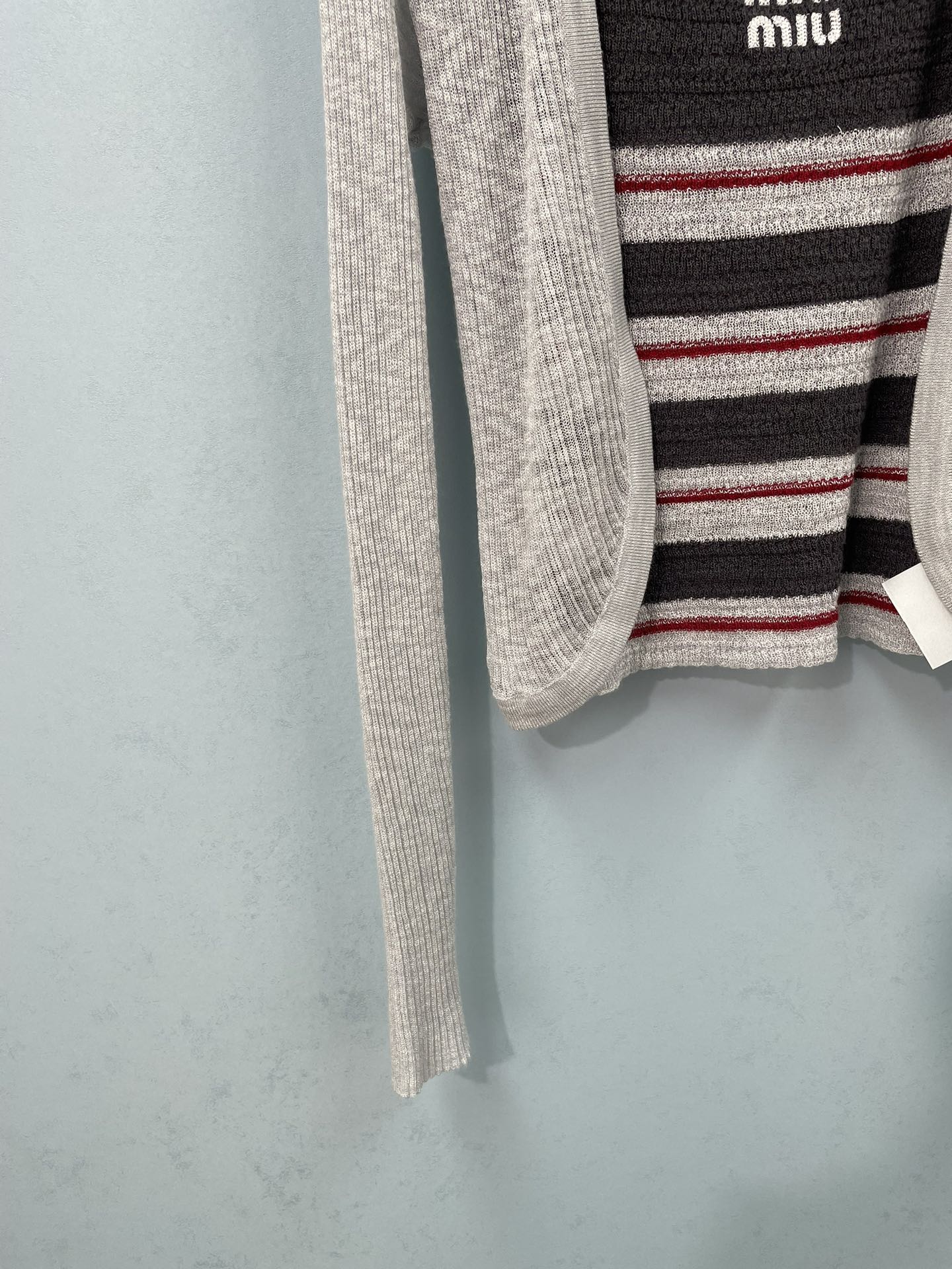 MIUMIU 26S KNIT CAMISOLE WITH CARDIGAN SET 1164