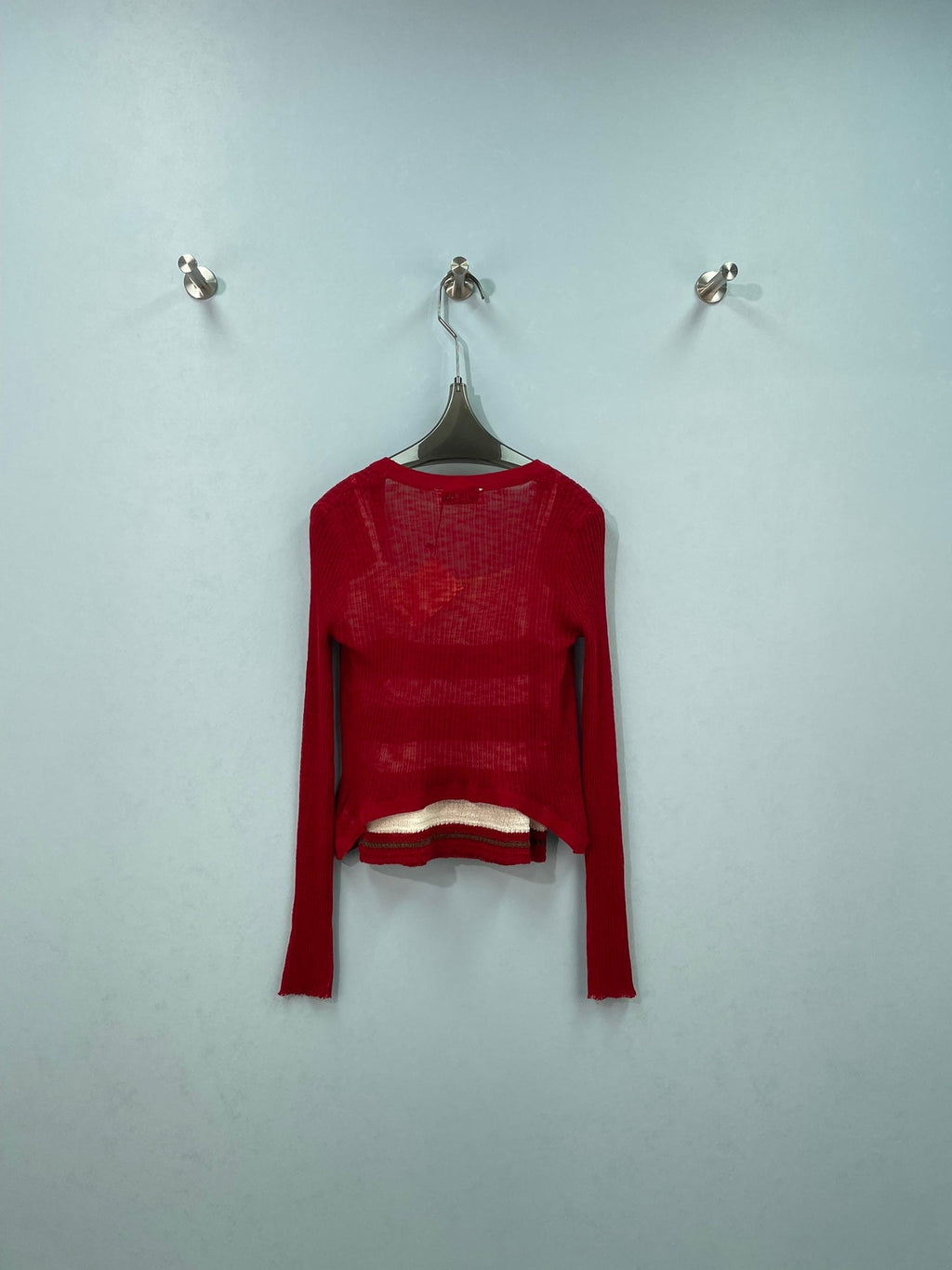 MIUMIU 26S KNIT CAMISOLE WITH CARDIGAN SET 1162