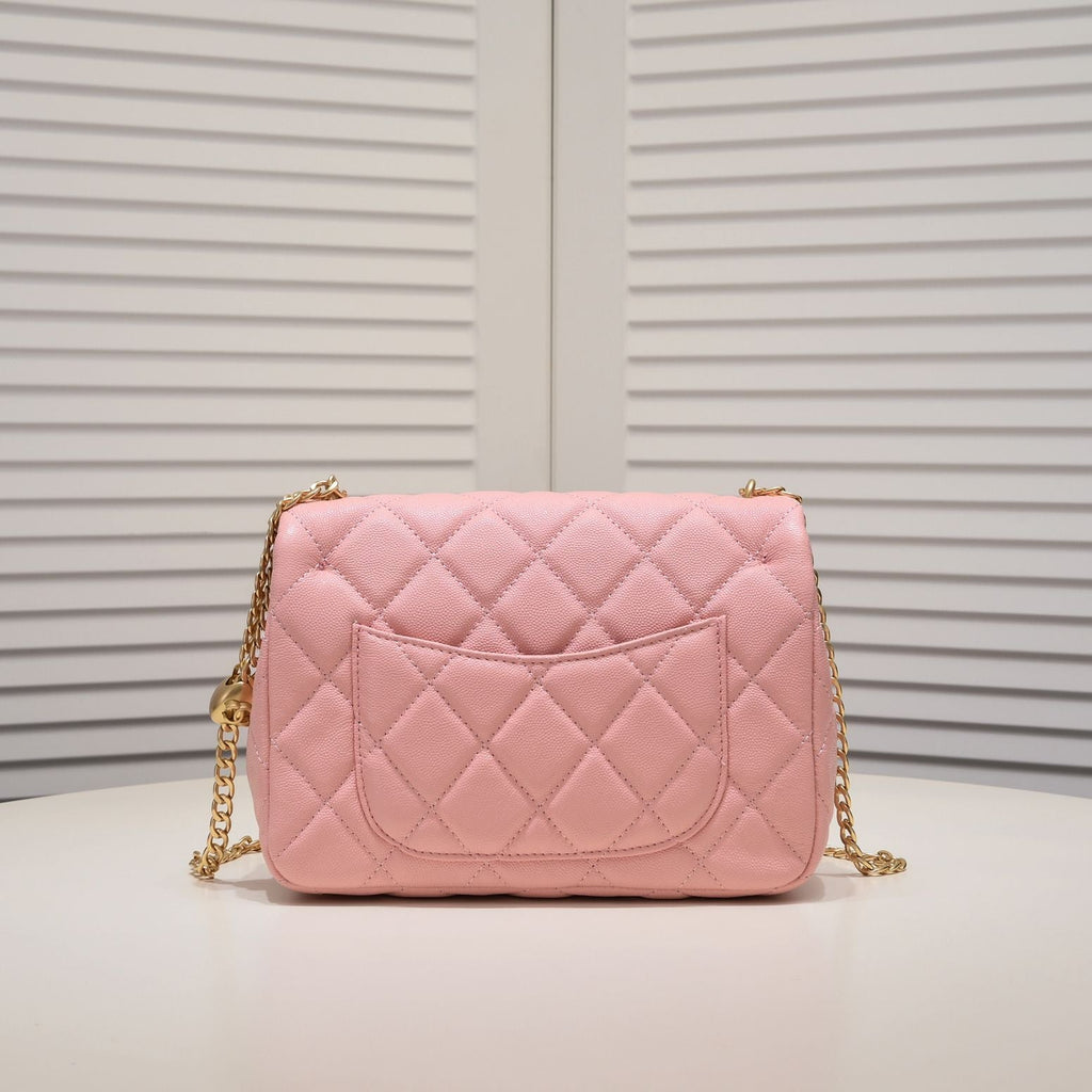 SMALL FLAP BAG CAVIAR 24CM 3892 PINK
