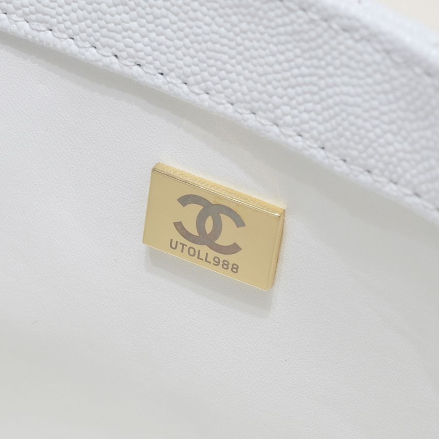 MINI FLAP BAG CAVIAR 20CM 3891 WHITE