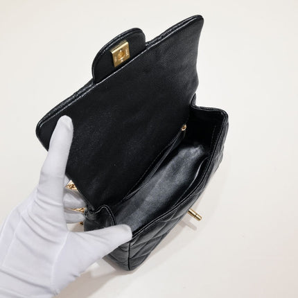MINI FLAP BAG CAVIAR 20CM 3891 BLACK
