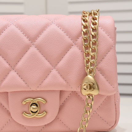 MINI FLAP BAG CAVIAR 20CM 3891 PINK
