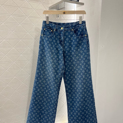 DENIM LV LOGO BLUE JEANS