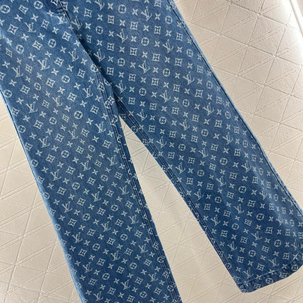 DENIM LV LOGO BLUE JEANS