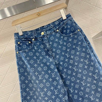 DENIM LV LOGO BLUE JEANS