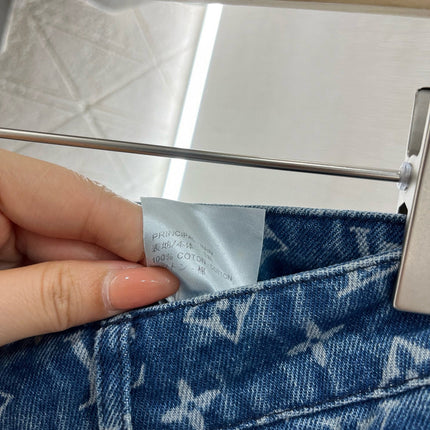 DENIM LV LOGO BLUE JEANS