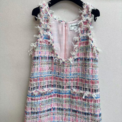 CC V-Shift Dress Multicolor Tweed