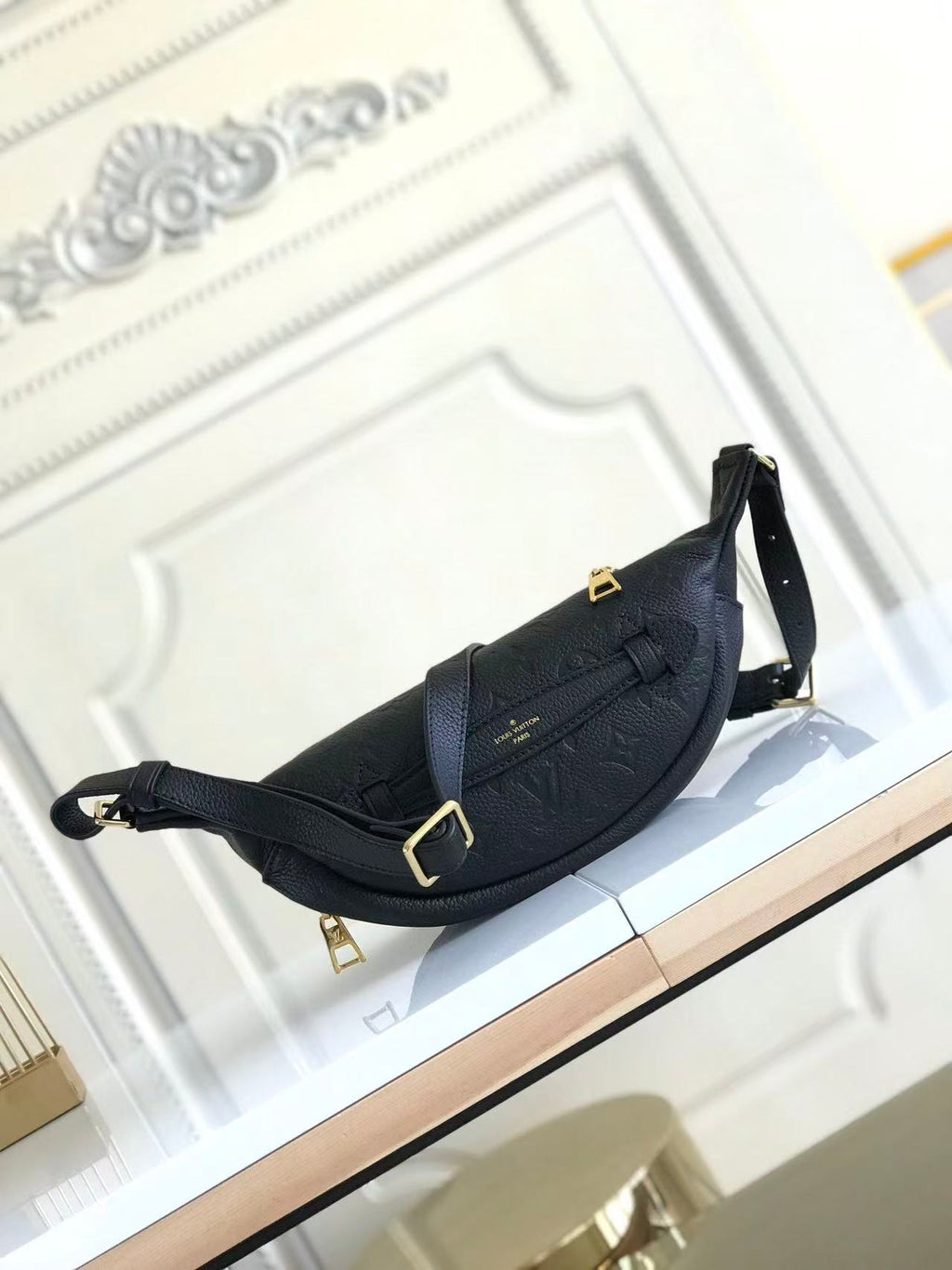 PRE-LOVED BUMBAG 37 IN BAG EMBOSSED MONOGRAM CALFSKIN TP3
