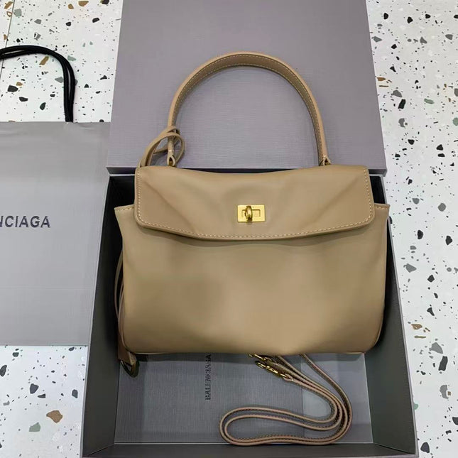 RODEO SMALL BAG 29 IN CAMEL BROWN CALFSKIN GOLD HARDWARE TP3