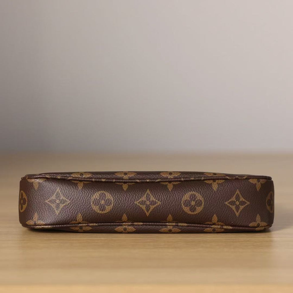 LV POCHETTE ACCESSOIRES BAG 23 IN BROWN MONOGRAM CANVAS