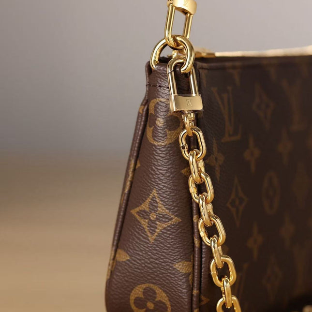 LV POCHETTE ACCESSOIRES BAG 23 IN BROWN MONOGRAM CANVAS