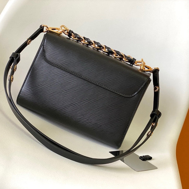 LV TWIST MM BAG 23 IN BLACK EPI LEATHER GOLD HARDWARE