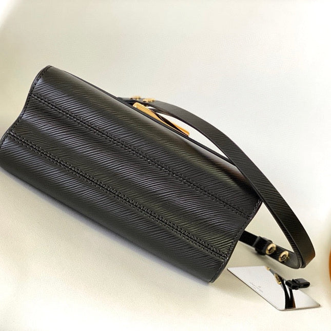 LV TWIST MM BAG 23 IN BLACK EPI LEATHER GOLD HARDWARE
