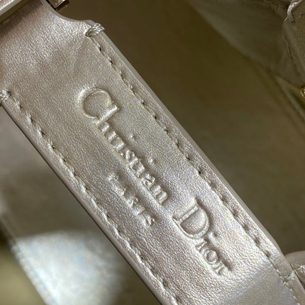 DIOR TOUJOURS TOTE BAG 28 IN GOLD METALLIC CALFSKIN