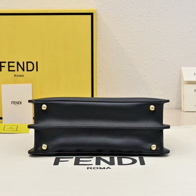 PEEKABOO ISEEU PETITE 27 BAG IN BLACK CALFSKIN GOLD HARDWARE