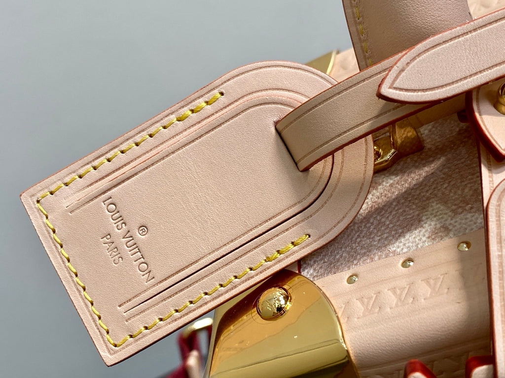 LV TRUNK 22 IN LIGHT PINK CANVAS GOLD HARDWARE